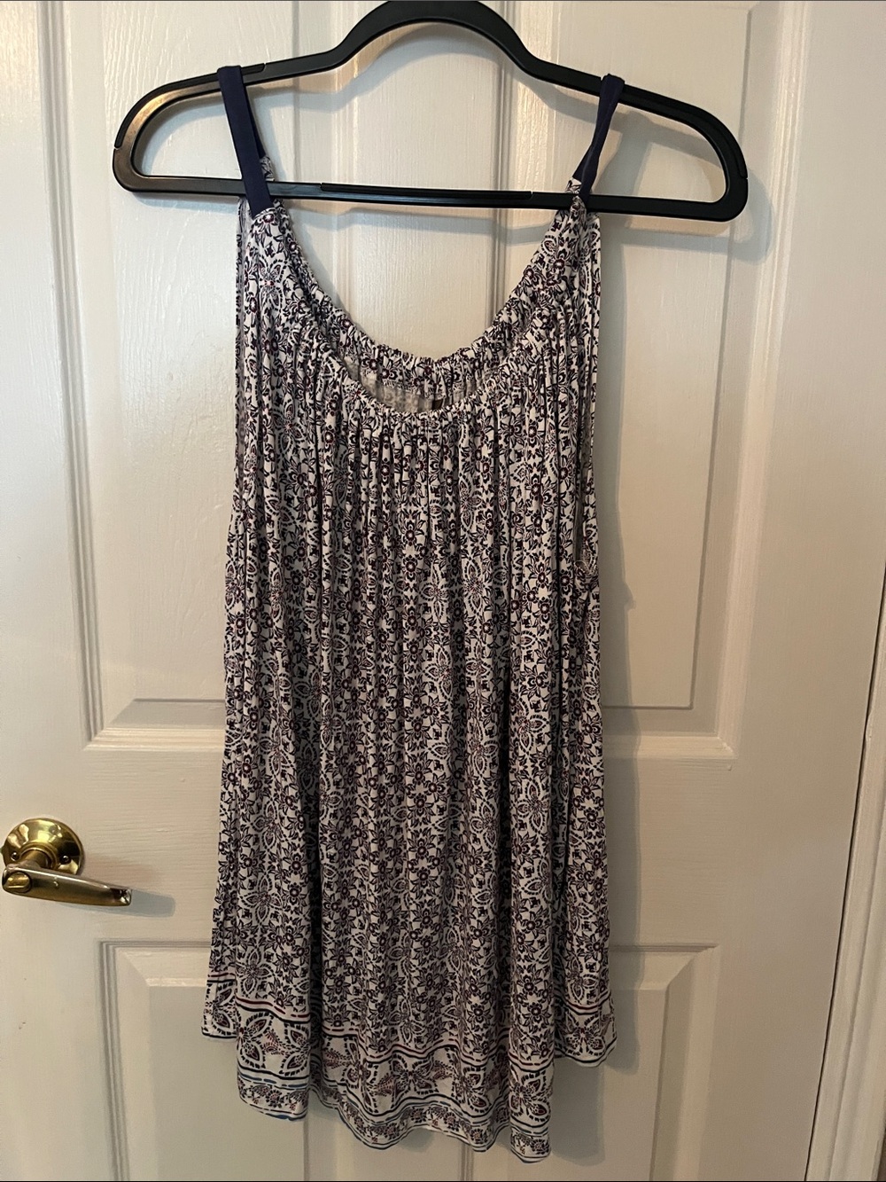 Penningtons Navy and White Printed Swing Tank Top